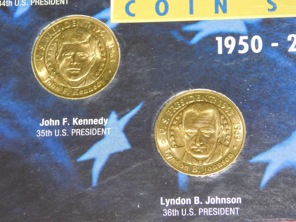 VINTAGE 2000 1950-2000 SUNOCO PRESIDENTIAL BRASS SERIES COMPLETE  SET SOUVENIR - Image 4 of 4