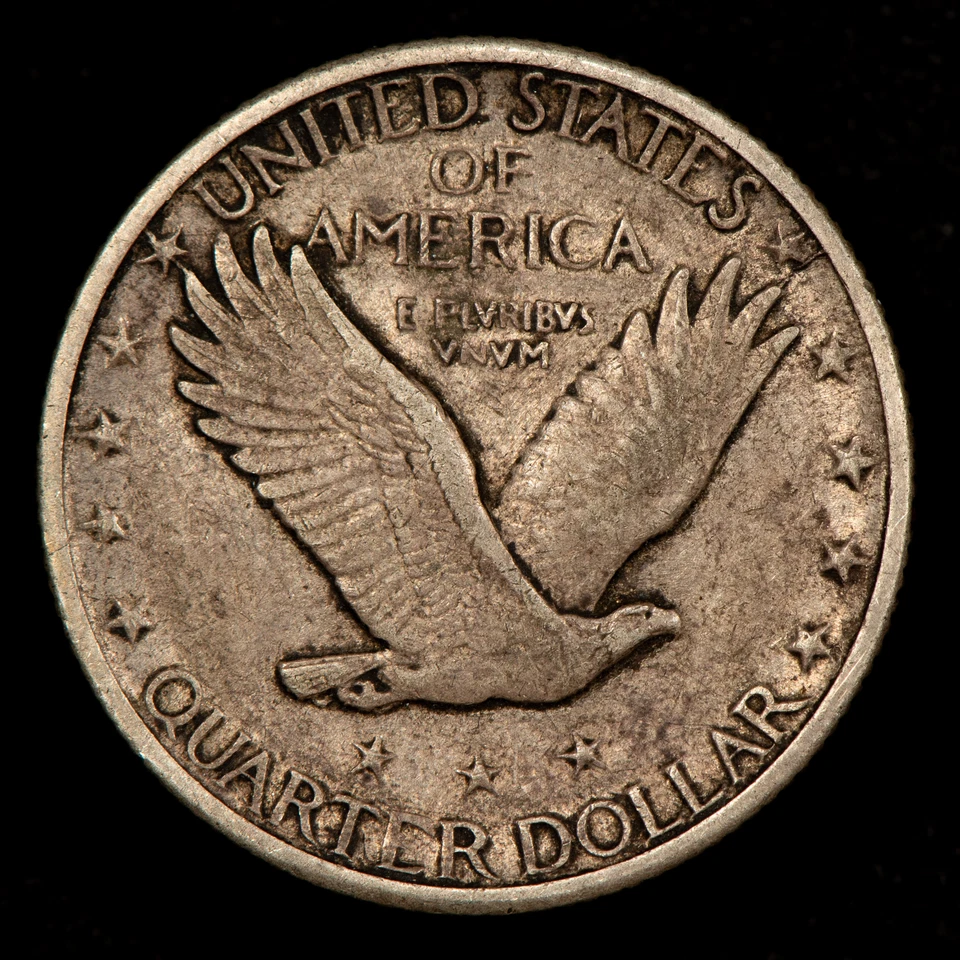 1917-S Ty-2 25c Standing Liberty Quarter - Original Crusty XF/AU - SKU-T4804 - Image 4 of 4