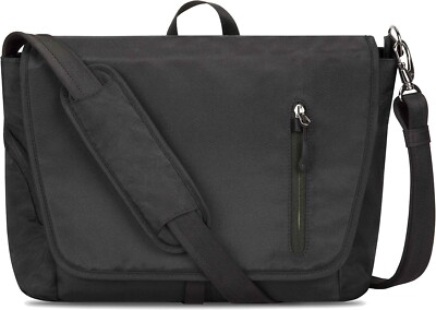 Travelon Anti Theft Urban Messenger Bag Black multi pocket - used once EUC