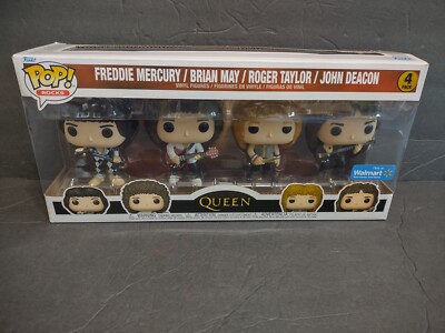 Funko Pop! Rocks Queen Freddie Brian Roger John 4 Pack Walmart Exclusive