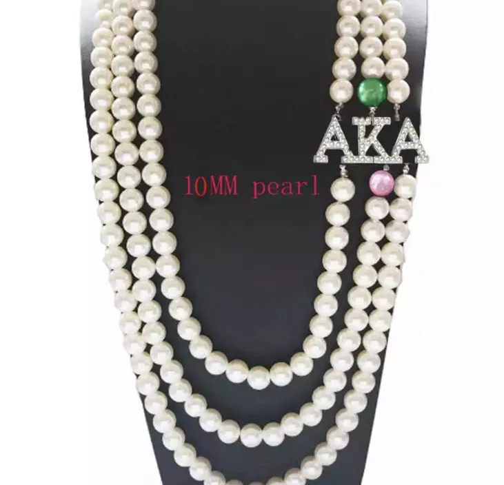 Alpha kappa alpha pearl necklace clearance