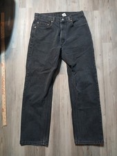 Vtg Levis 505 Jeans Men 34X30 33 29 Black Denim Regular Fit Straight Leg 1998