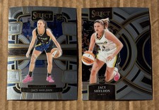 2024 Panini Select WNBA Jacy Sheldon #60 & Premier #134 RC Dallas Wings