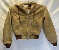 Youth Carhartt Brown Hooded Coat As Is, Read 