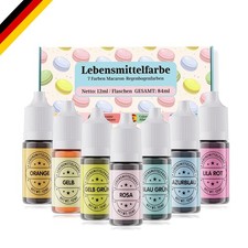 Lebensmittelfarbe Flüssig Macaron-Set 7x12ml bunt zum Backen