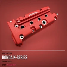 Honda K-SERIES K24 K20 Valve Cover Powder Coated WRINKLE RED Type R Civic RSX
