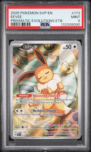 2025 POKEMON SVP EN-SV BLACK STAR PROMO #173 EEVEE PSA 9