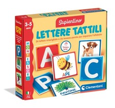 Clementoni - Sapientino Tattili-Game 3 Years, Montessori Flashcards, Educational