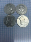 US Franklin Half Dollar Coins Set of 4 Graded by AI Ms 63 Mint State