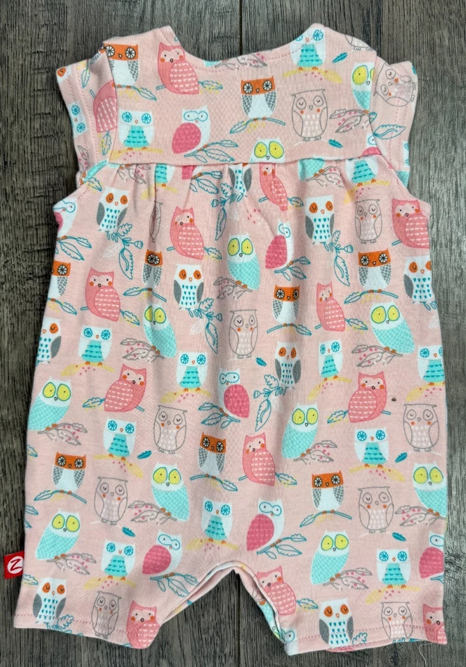 Baby Girl одежды новый с ярлыками Zutano новорожденного розовый сова наряд - Изображение 3 из 3