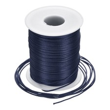 Nylon Satin Cord 1.5mm, 109 Yard Nylon String for Bracelet Thread Navy Blue