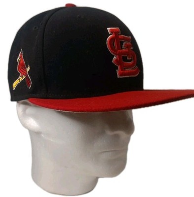 St Louis Cardinals Hat Mens Black Red Bill Bird Logo Snapback MLB 9Fifty N E Cap