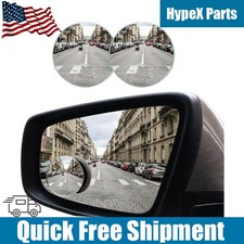 2x Spot Mirrors Round Hd Glass Convex 360 Side Rear View Mirror For Car 2x Spot Mirrors Round Hd Glass Convex 360 Side Rear View Mirror For Car