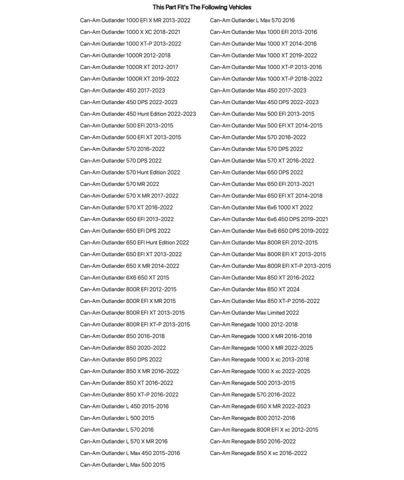 Tusk Rear Independent Suspension Kit For CAN-AM Renegade 1000 2012-2018 - Imagem 3 de 3