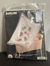 Janlynn Baby’s Blanket Cross Stitch Pajama Kittens #957-44 New Sealed