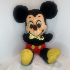 Vintage 1960s Walt Disney Mickey Mouse Stuffed Animal Doll 18 Plush USA