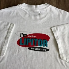 Vintage Lipitor Pharmaceutical Promo T-Shirt Men's Size XL Medical Pfizer 1990s