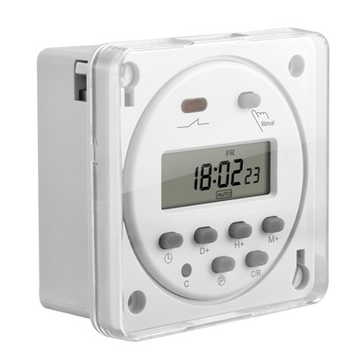 Digital LCD Power Weekly Programmable Timer Relay Switch, CN101A, DC12V 16Amp...