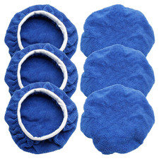 6 Pcs Car Polishing Bonnet Buffing Pad Soft Microfiber Buffing Pad Cover For 7
