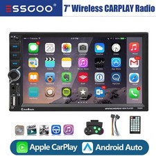 Double 2 DIN Head Unit Car Stereo 7" Bluetooth MP5 Radio Touch Screen Carplay