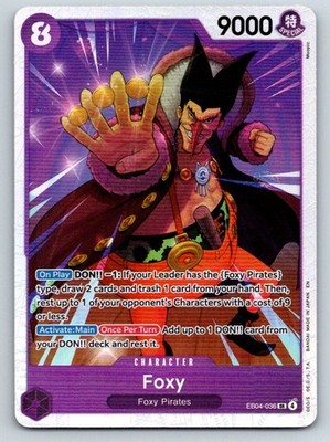 Foxy EB04-036 Super Rare The Azure Sea's Seven One Piece Near Mint