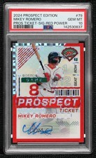 2024 Prospect Edition Red Power Prizm Signatures 76/99 Mikey Romero #79 Auto 8d2