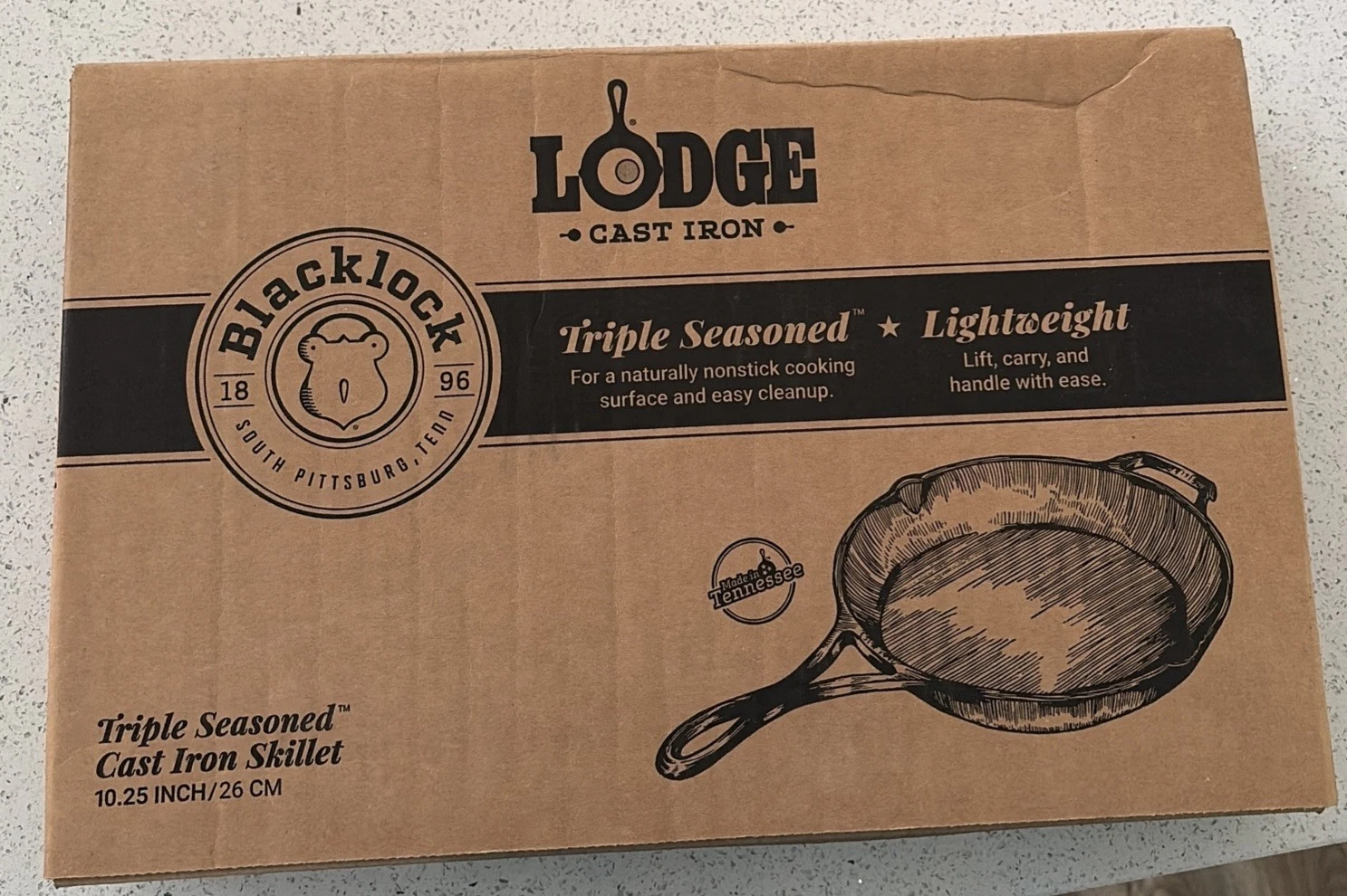 Lodge Blacklock Triple Seasoned Cast Iron Skillet 10.25 INCH NIB