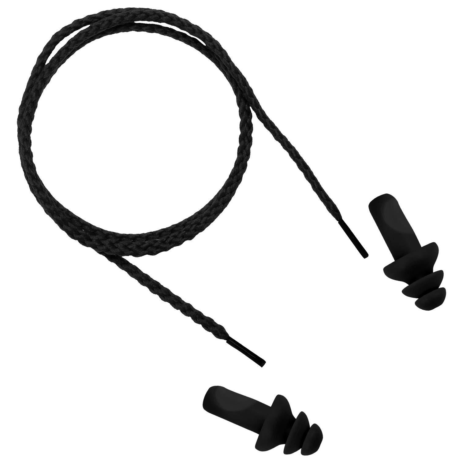 20 Pairs Corded Ear Plugs Reusable Silicone Earplugs with String Shooting Ran...