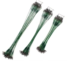 60 pcs Fishing Leaders Stainless Steel Wire with Swivels for Lures Bait Hooks