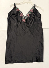 NEW Victoria's Secret Satin Chemise Slip Gown Womens Sz Large Lace Trim 26607785