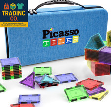 Magnetic Tile Storage Case 16.5X7.5X3.5In Travel Carry Bag with Handle Water Res