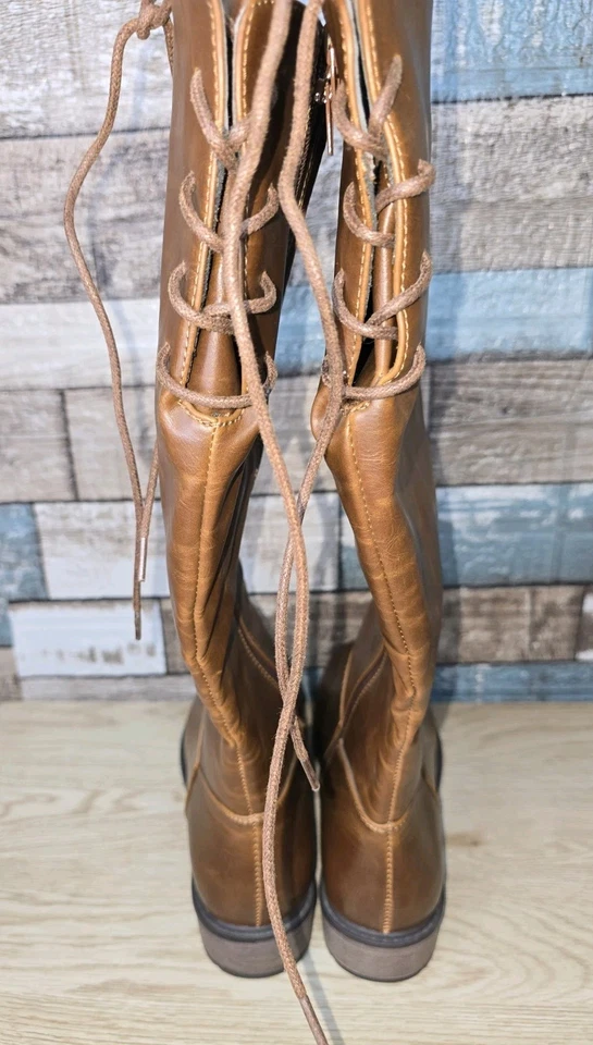 Pierre Dumas Mujer Barcelona Botas Marrón Talla 9M NUEVAS 18" Alto Foto 4 de 4