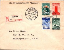 GOLDPATH: Netherlands cover 1933 to USA registered CV899_P17