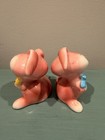 Vintage PY Japan Pink Bunny Rabbit Salt and Pepper Shakers 1950’s MCM *HTF Rare* — photo 4
