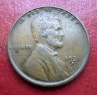 1931-S Lincoln Wheat Cent 1c - Key Date - Raw Very Fine (VF)