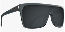 NEW Spy Flynn Sunglasses-Translucent Gunmetal-Happy Gunmetal Mirror Lens