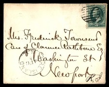 Mayfairstamps US 1880s Fire Island NY Aug 8 Cancel Commercial Cover aax_73261