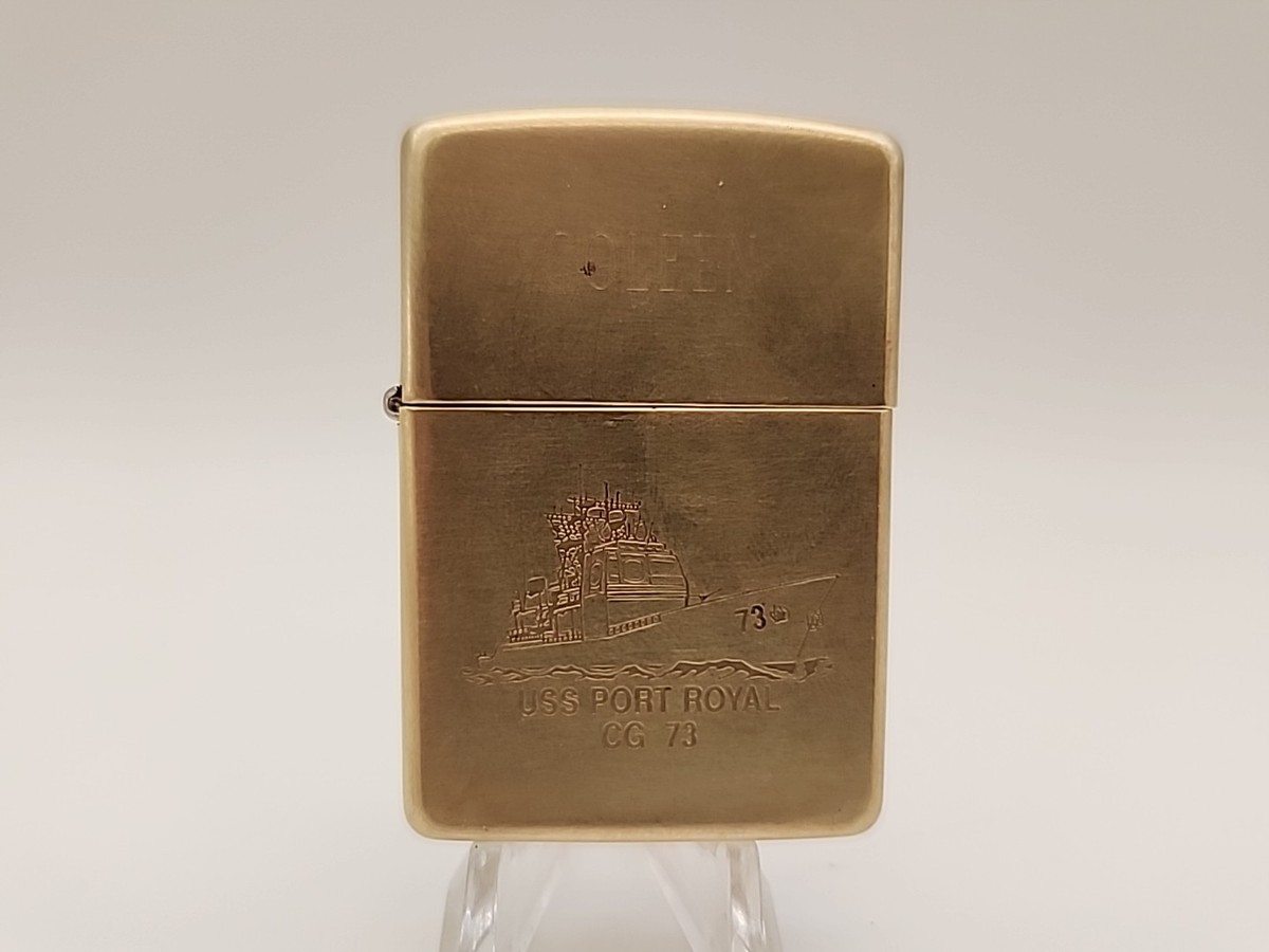ZIPPO BRASS 1995 USS Port Royal CG-73 LAST CLASS OF TICONDEROGA