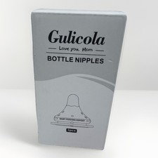 Gulicola Natural Flow Baby Bottle Silicone Nipple Level 1, Slow Flow S, 1