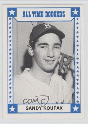 1980 TCMA All Time Brooklyn/Los Angeles Dodgers Blue Back Sandy Koufax HOF g5e