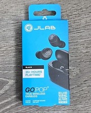 JLab GO POP True Wireless Bluetooth Earbuds Black EBGAIRPOPRBLK124 Sealed New