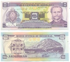 HONDURAS NOTE 2 LEMPIRAS 2004 P 80Ae UNC