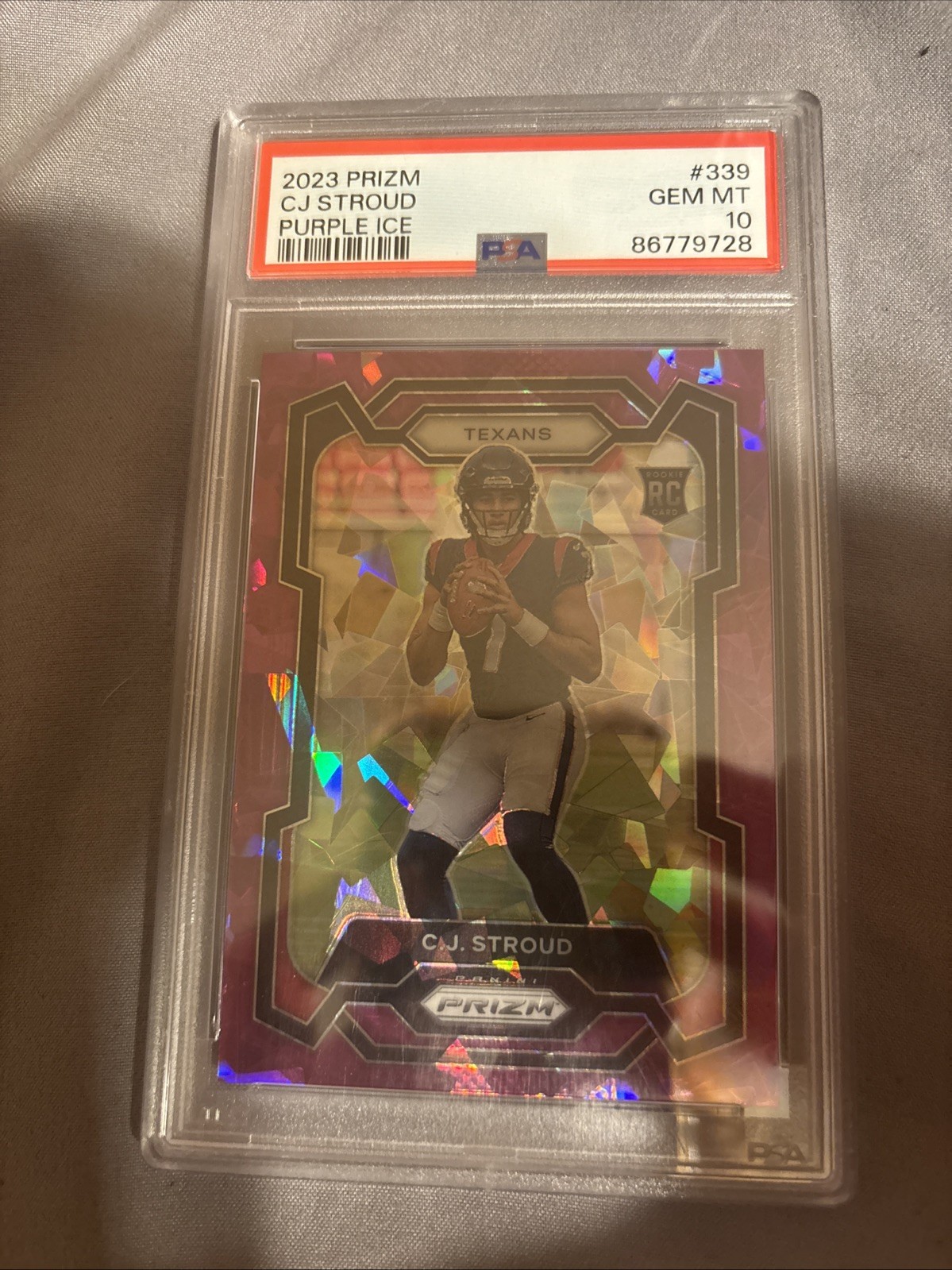 2023 Panini Prizm - Rookies C.J. Stroud #339 Purple Ice Prizm /225 (RC)