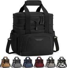 Lunch Box for Men Women, Large Double Layer Insulated Lunch Bag Tote Expandable 