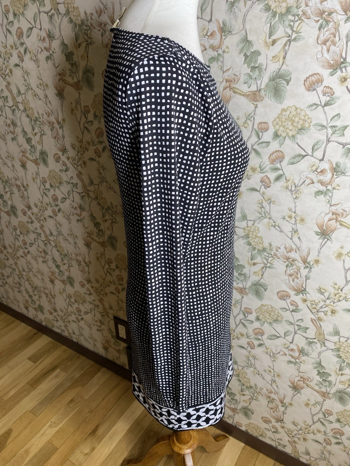 Abito formale MICHAEL KORS nero bianco manica lunga elasticizzato carriera taglia XS