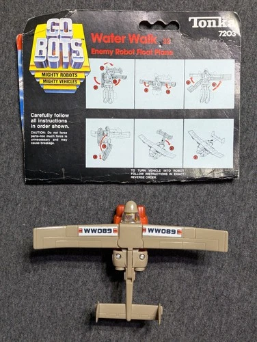 VINTAGE Tonka GOBOTS Machine Robo WATER WALK (32) Beige Cessna MR-31 Bandai 1984