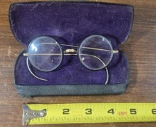 Antique 1920's Bausch Lomb "Artshel" Aristocrat spectacles Gold Filled w/ Case