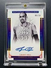2016-17 Panini National Treasures Grant Hill #35 Portraits GOLD Auto /10 HOF
