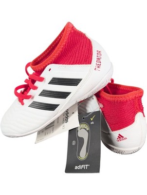 Adidas Predator Tango 18.3 Fußballschuhe Junior 11K weiß rot Indoor