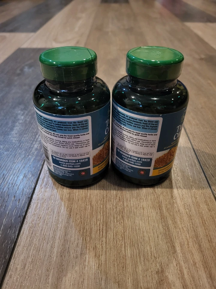 Pack de 2 Vitaminas Puritan's Pride Cúrcuma Curcumina 500 MG (180 Cápsulas X 2) Leer Foto 2 de 4